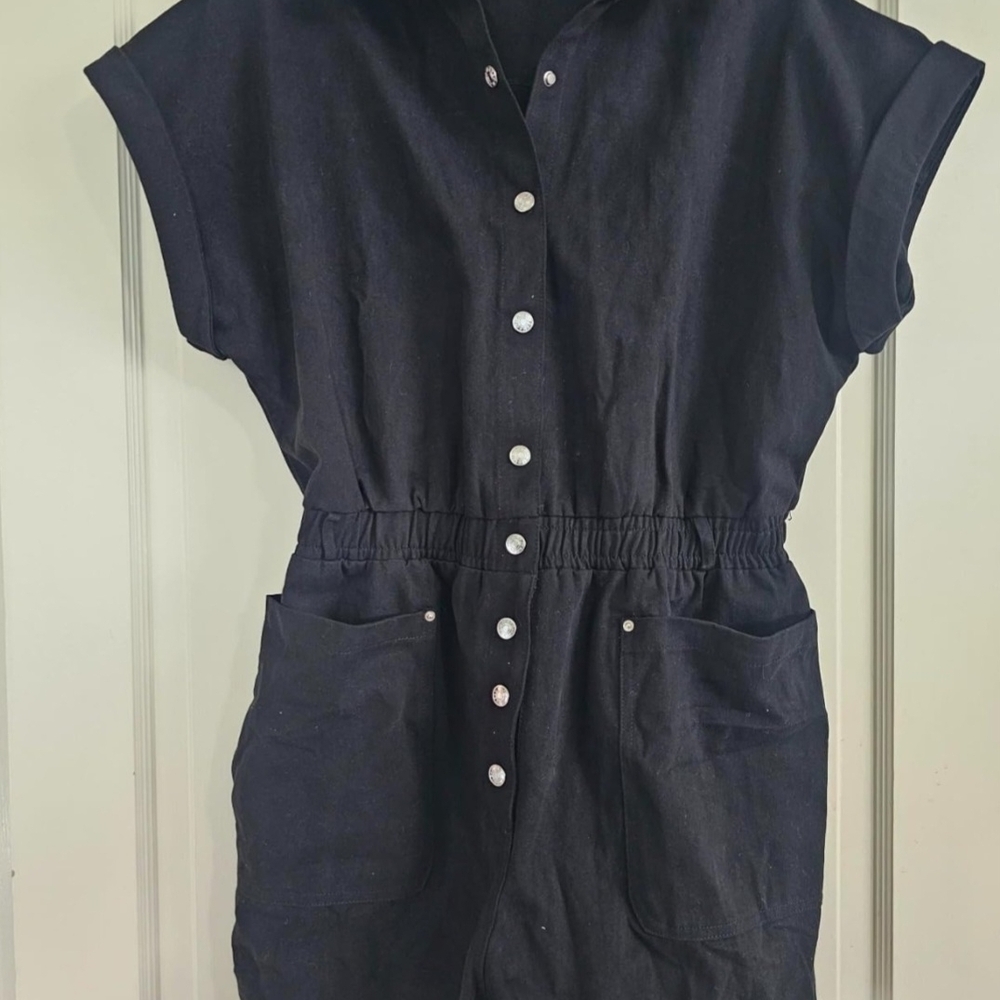 Black Button-Up Dress